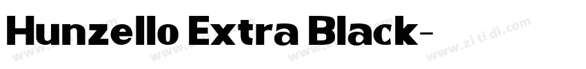 Hunzello Extra Black字体转换